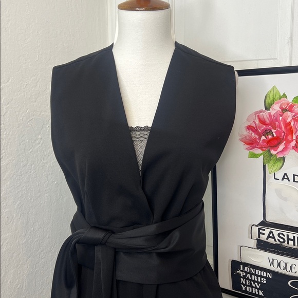 Maje Black Tie Waist Romper Size 38/M - Picture 3 of 10